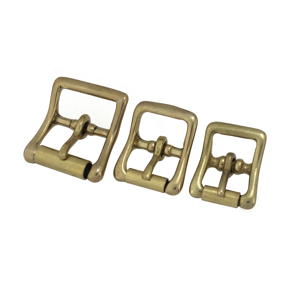 Leatherwork Hardware - 1piece Solid Brass Roller Buckle Full