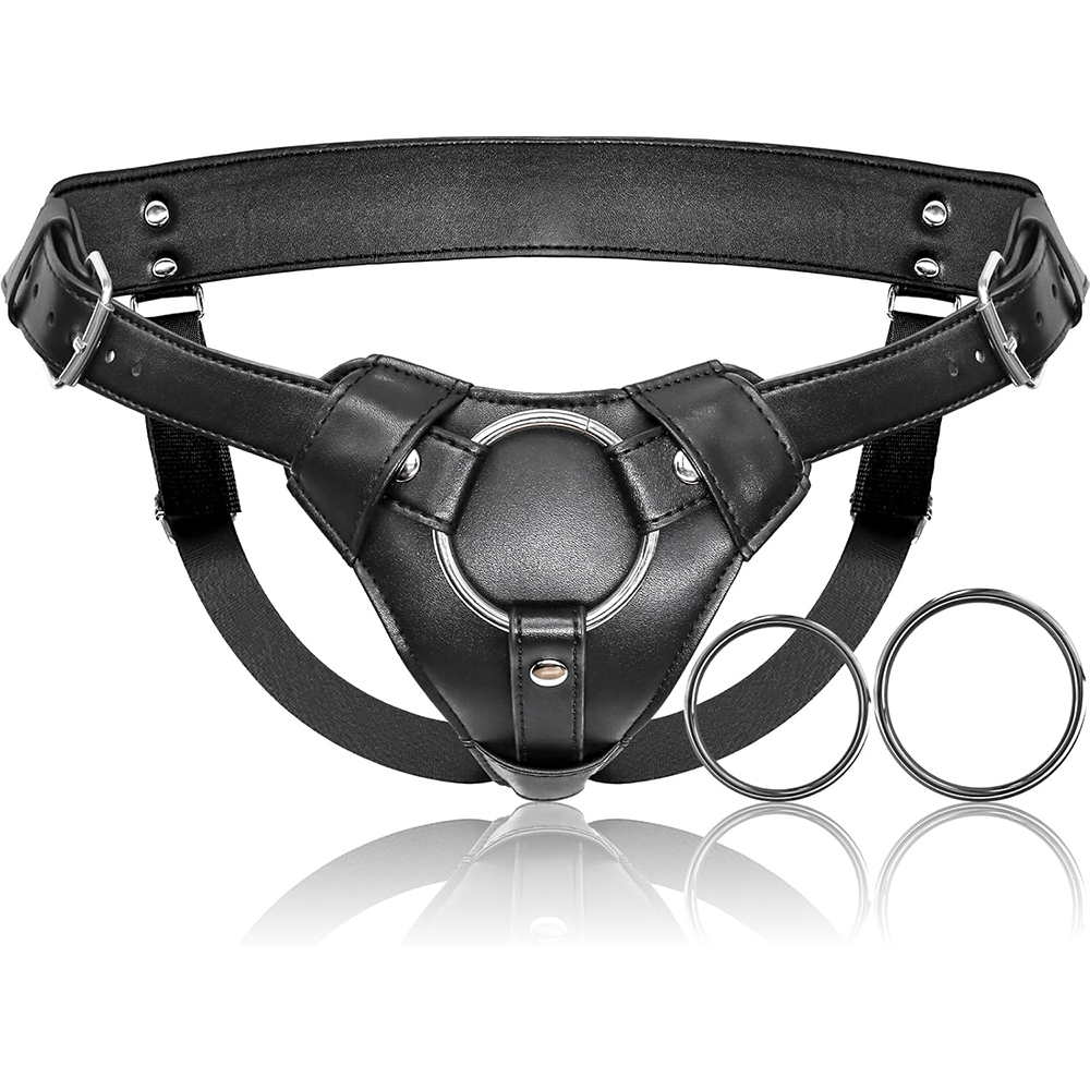 Leather Work Harness - Strap On Dildo Harness Adult Sex