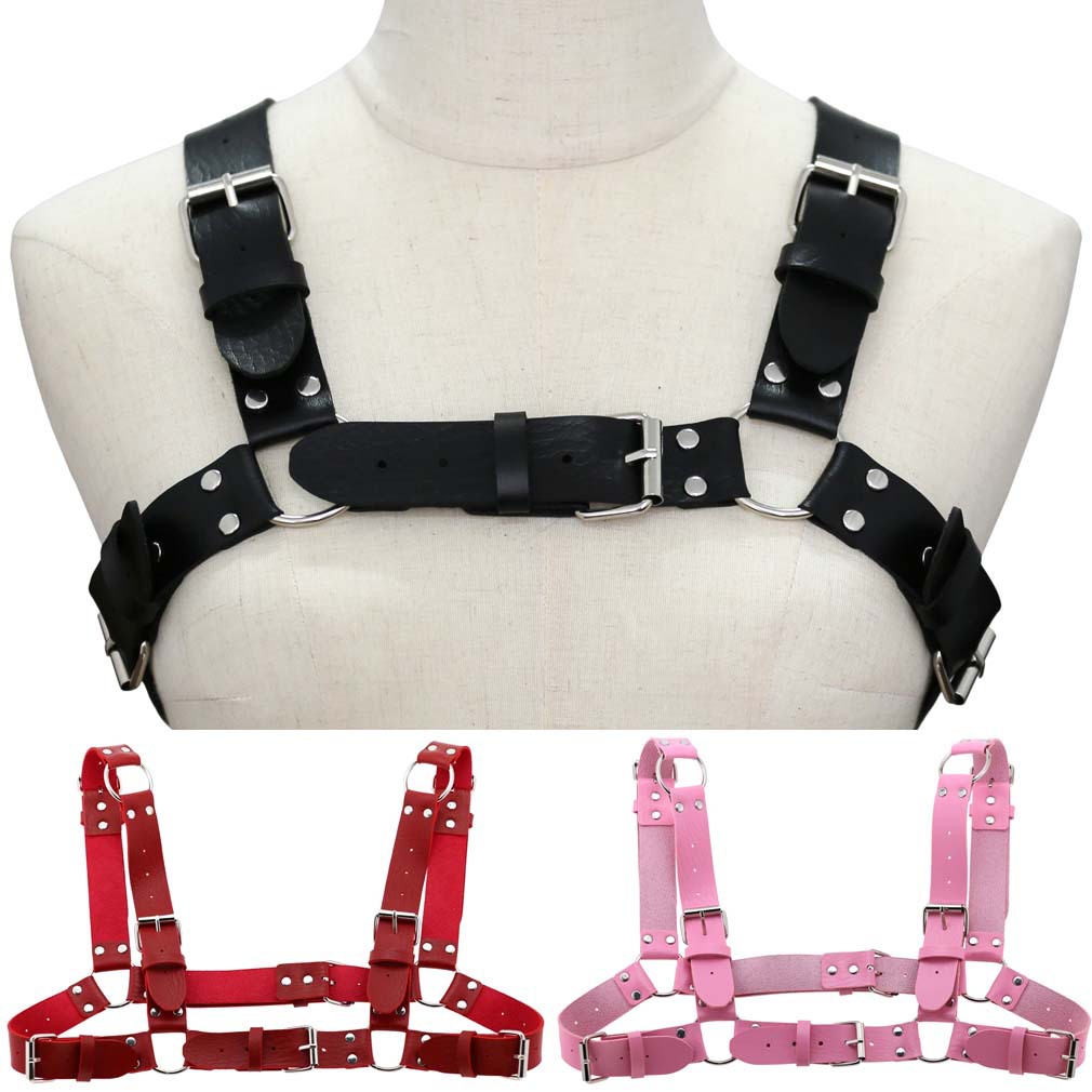 Leather Work Harness - Women Men Sexy Punk Chest Harness