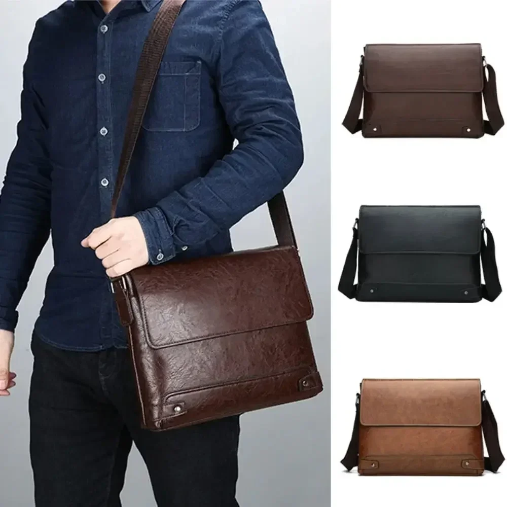 Leather Work Bag Laptop - Briefcase For Men PU Leather Tote