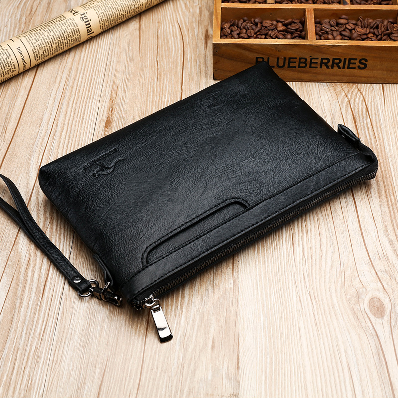 Leatherwork Rivets - Business Clutch Bag High Quality PU