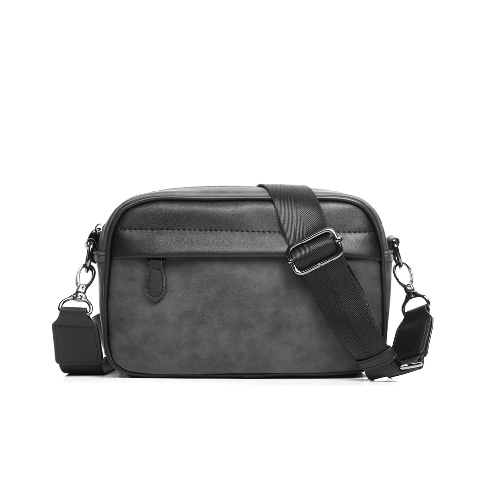 Leather Work Bag Laptop - Men Classic Pattern Business Sling Bags