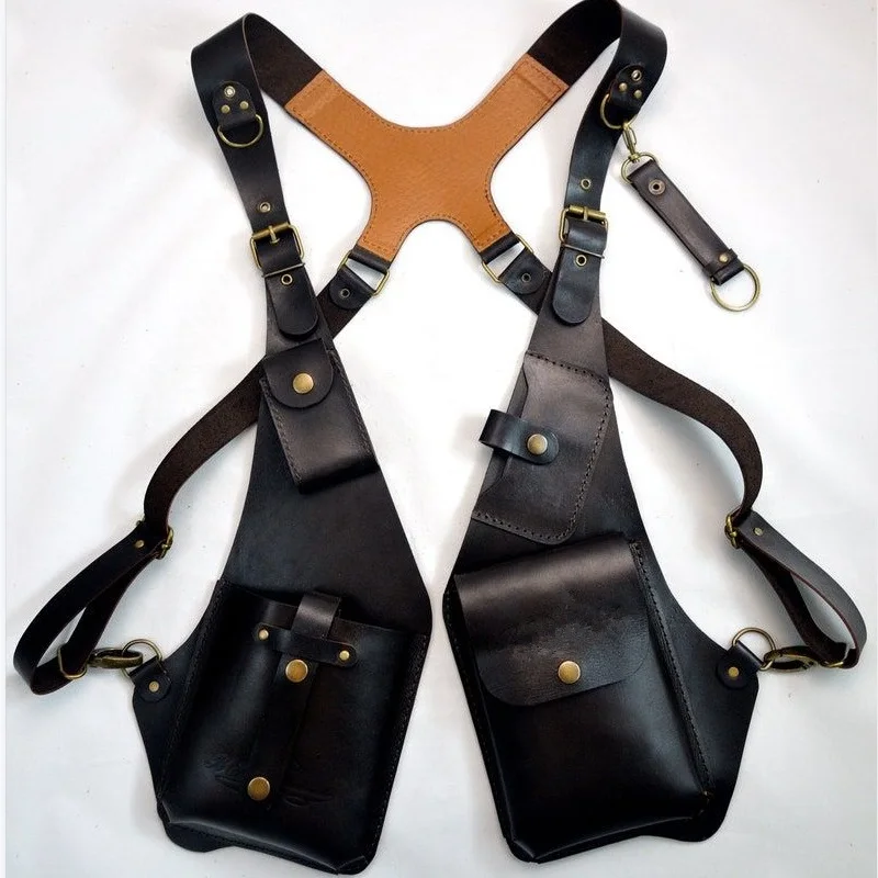 Leatherwork Rivets - Men Women Steampunk Vintage PU Leather