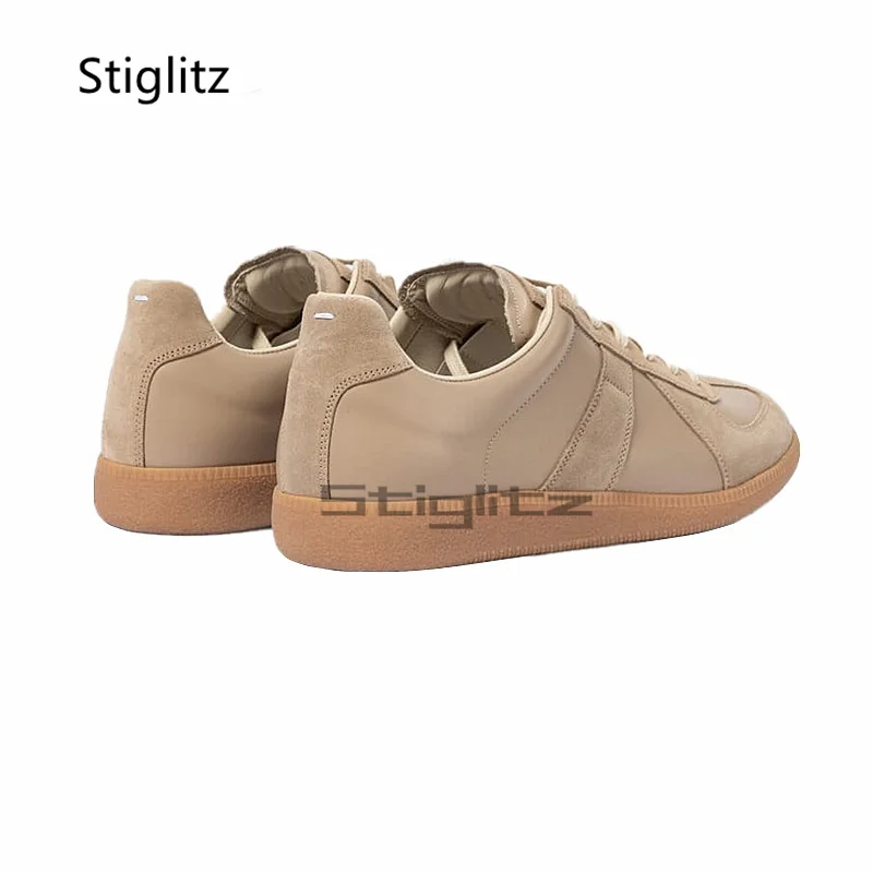 Leatherwork Training - Lace Up Flats Casual Sneakers Men