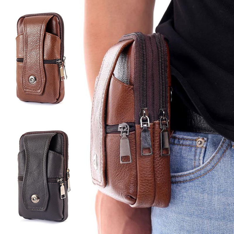 1Pcs Men Cell Phone Belt Pack  - Leatherwork Belt recension och pris
