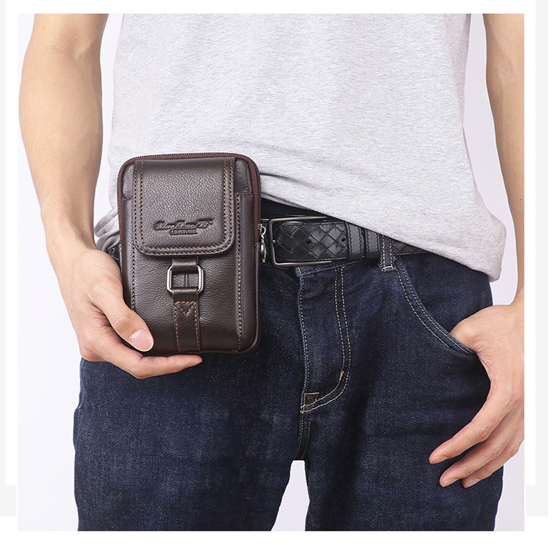 Men Cell/Mobile Phone Case Wai - Leatherwork Belt recension och pris