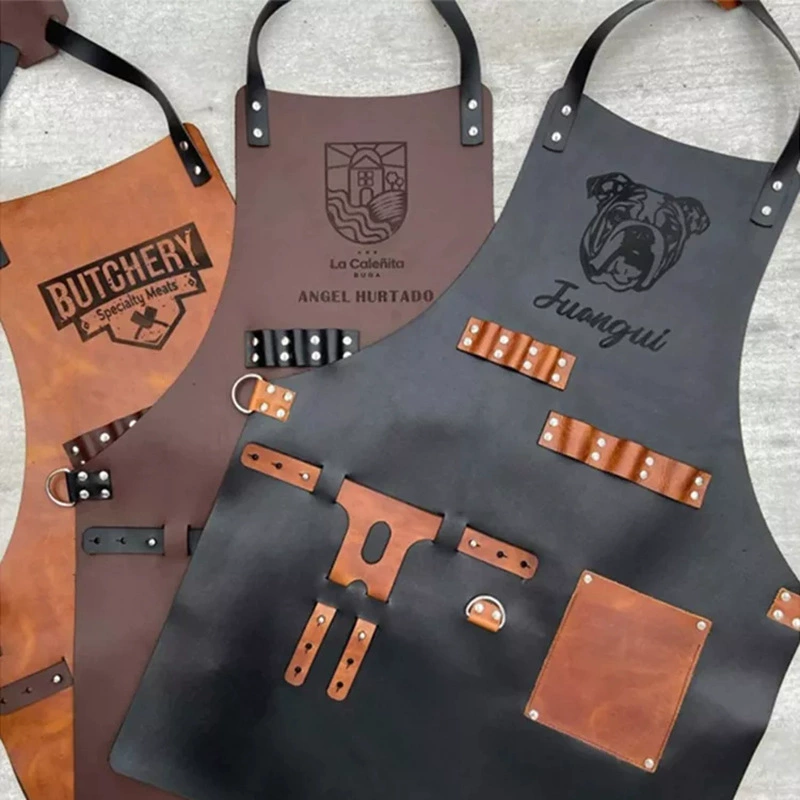 Apron Kitchen Outdoor Barbecue - Leatherwork Apron recension och pris