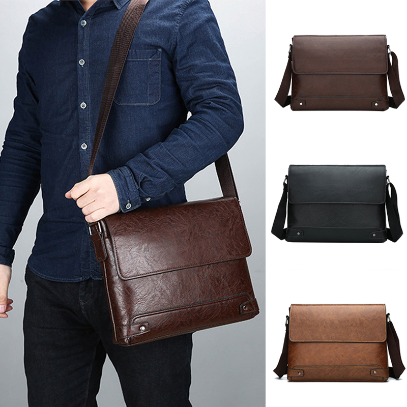 Briefcase For Men PU Leather T - Leather Work Bag Laptop recension och pris
