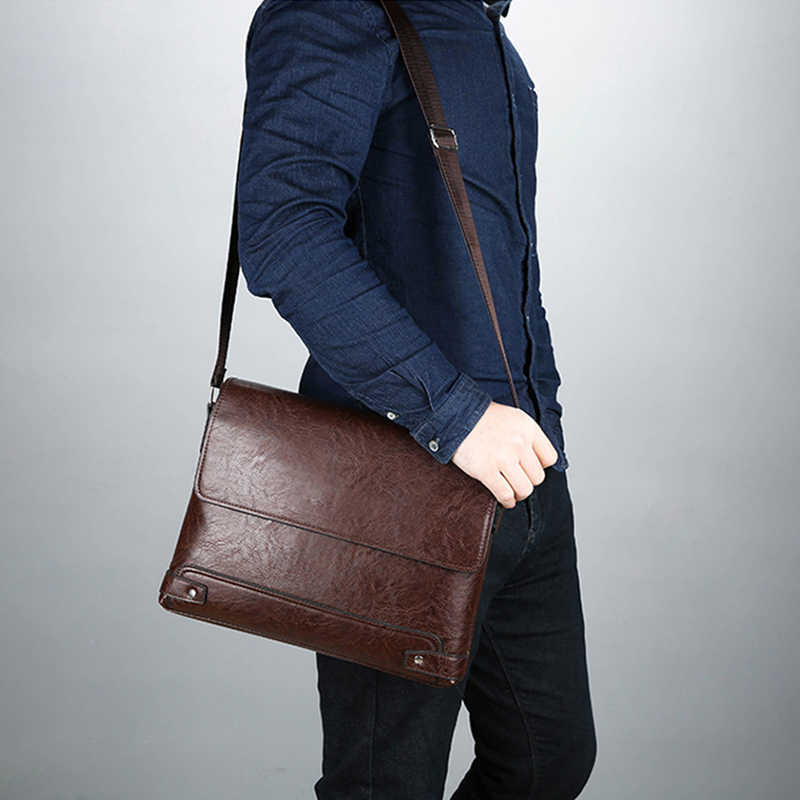 Briefcase For Men PU Leather T - Leather Work Bag Laptop recension och pris