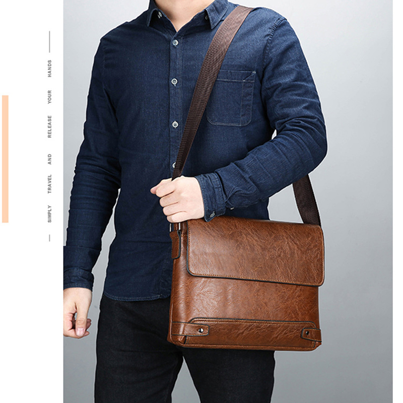 Briefcase For Men PU Leather T - Leather Work Bag Laptop recension och pris
