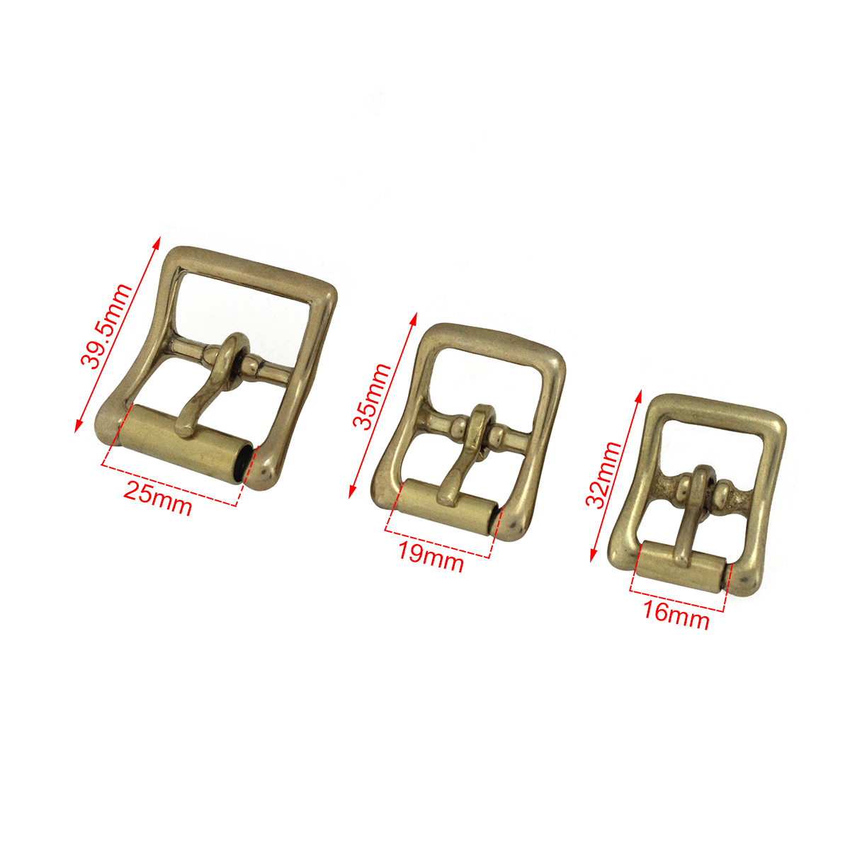 1piece Solid Brass Roller Buck - Leatherwork Hardware recension och pris