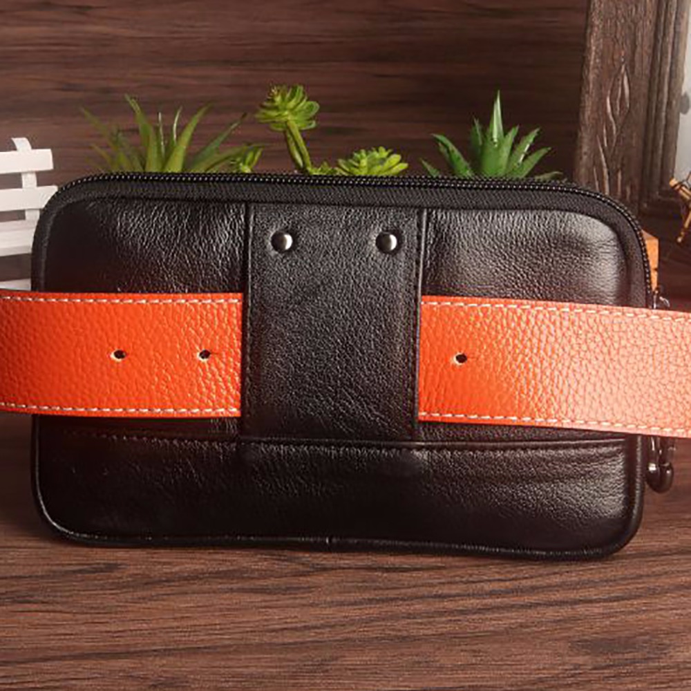 Men Clutch Waist Pack Bag Cell - Leatherwork Belt recension och pris