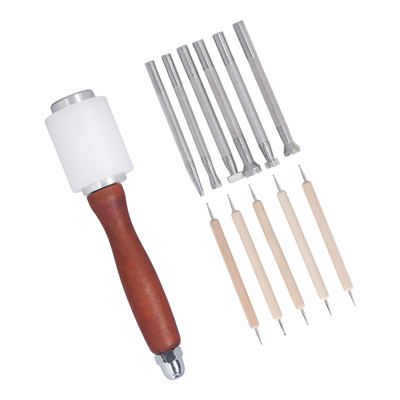 12 Pcs Leather Stamping Tools  - Leatherwork Hammer recension och pris