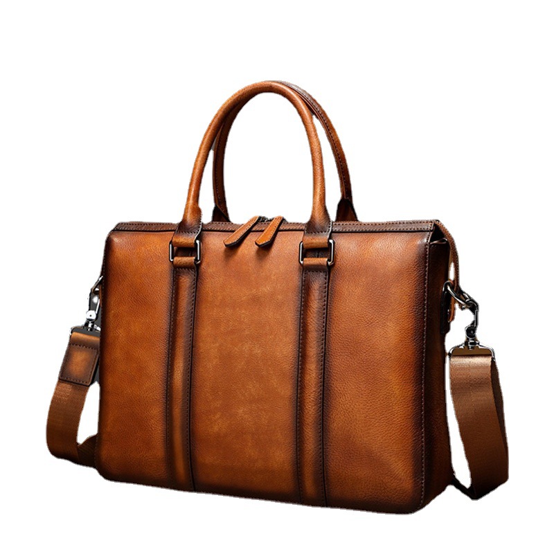 YETTIES Business Top Grain Lea - Leather Work Bag Laptop recension och pris