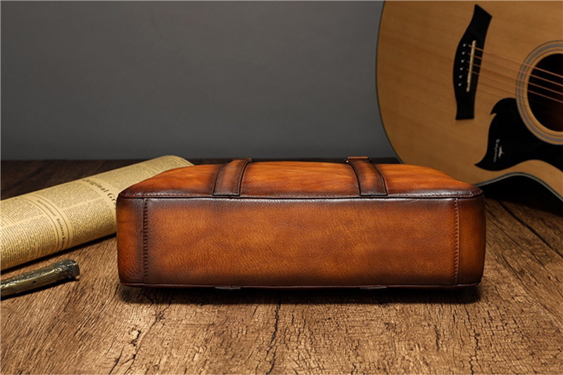YETTIES Business Top Grain Lea - Leather Work Bag Laptop recension och pris