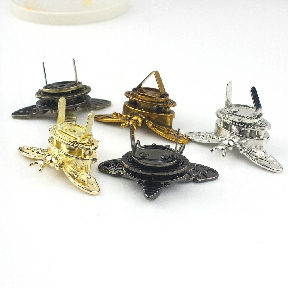 Metal Bee Shape Turn Lock Retr - Leatherwork Hardware recension och pris