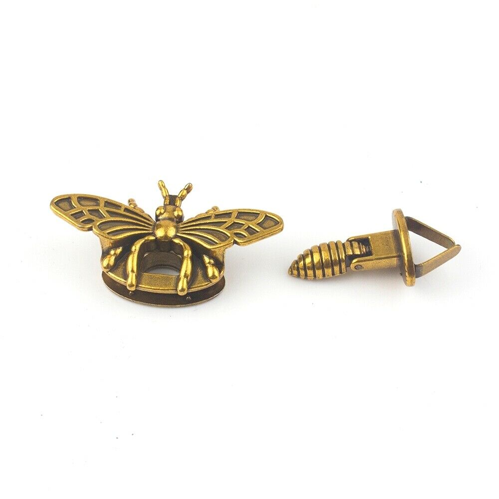 Metal Bee Shape Turn Lock Retr - Leatherwork Hardware recension och pris