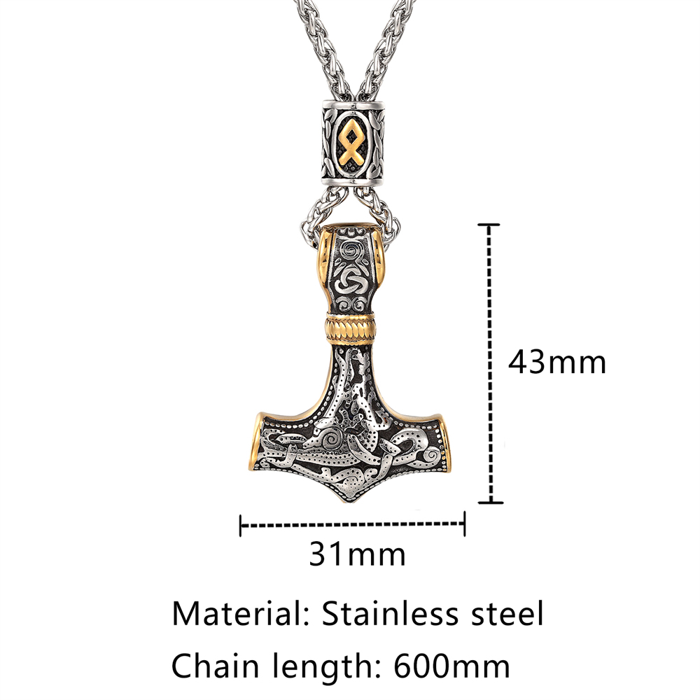 Gold Plated Norse Runes Beads  - Leatherwork Hammer recension och pris