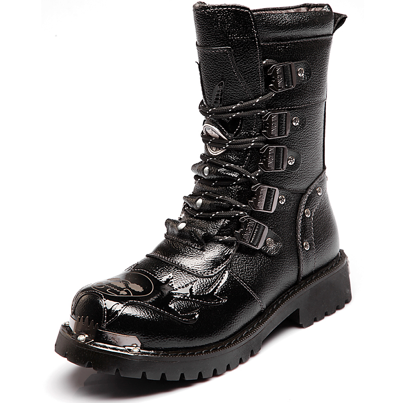 Men's Combat Boots New Winter  - Leatherwork Rivets recension och pris