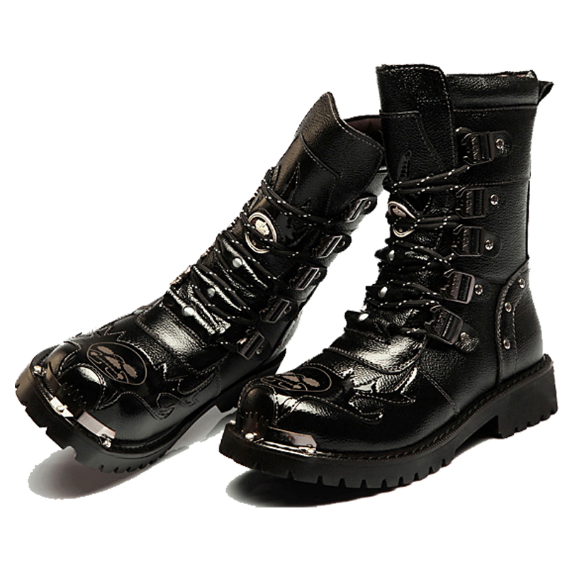 Men's Combat Boots New Winter  - Leatherwork Rivets recension och pris