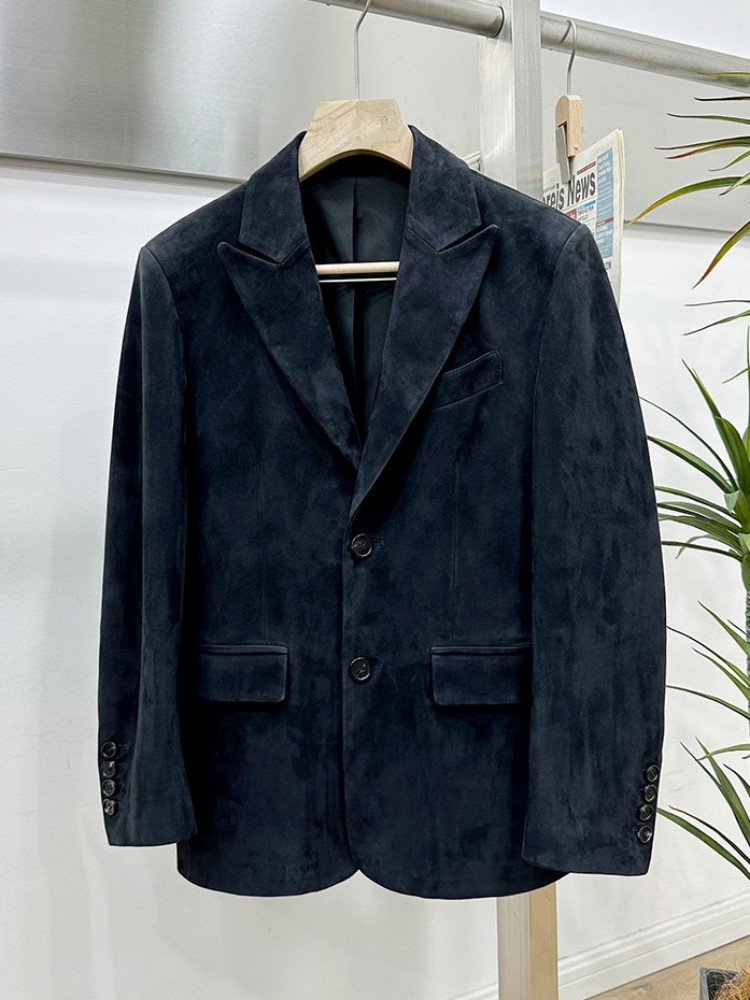 Vintage Suede Sheepskin Elegan - Leather Work Jacket Mens recension och pris