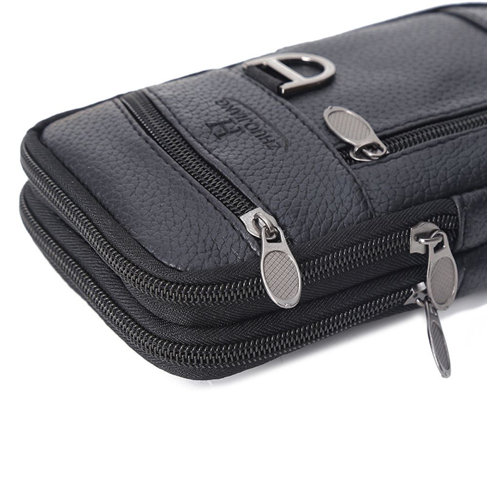 Men Waist Bag Mobile Phone Bag - Leatherwork Belt recension och pris