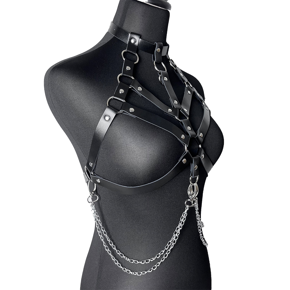 Chain with Leather Lingerie Wo - Leather Work Harness recension och pris