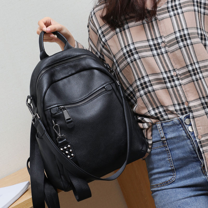 New Women's Backpacks Fashion  - Leatherwork Rivets recension och pris