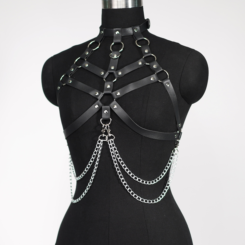 Women Sexy Harness Belt Chest  - Leather Work Harness recension och pris