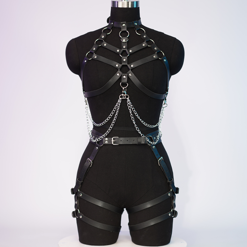 Women Sexy Harness Belt Chest  - Leather Work Harness recension och pris