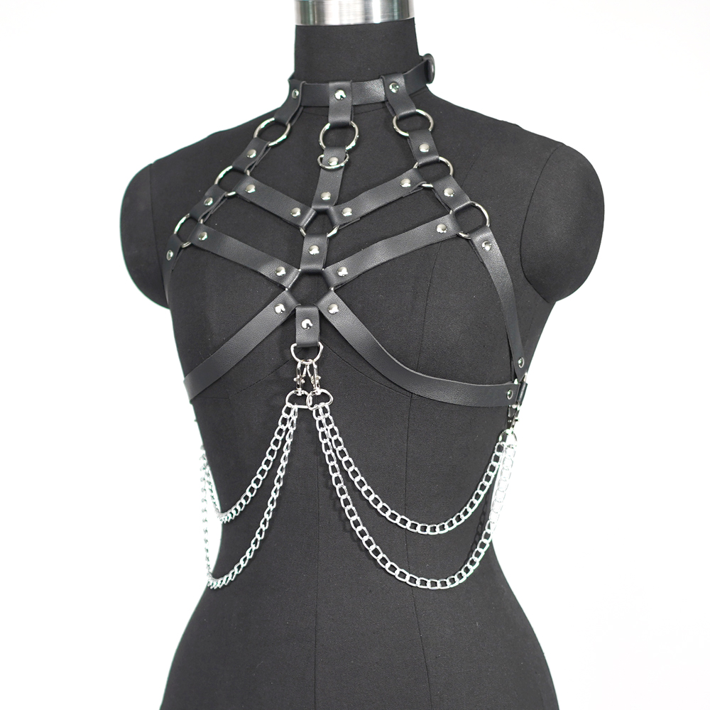 Women Sexy Harness Belt Chest  - Leather Work Harness recension och pris