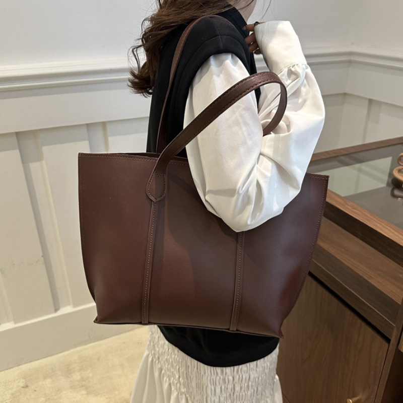 Retro Faux Leather Shoulder Ba - Leather Work Bag Laptop recension och pris