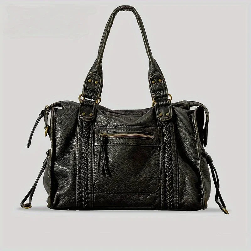 ​​Braided Trim Black Leather T - Leatherwork Rivets recension och pris