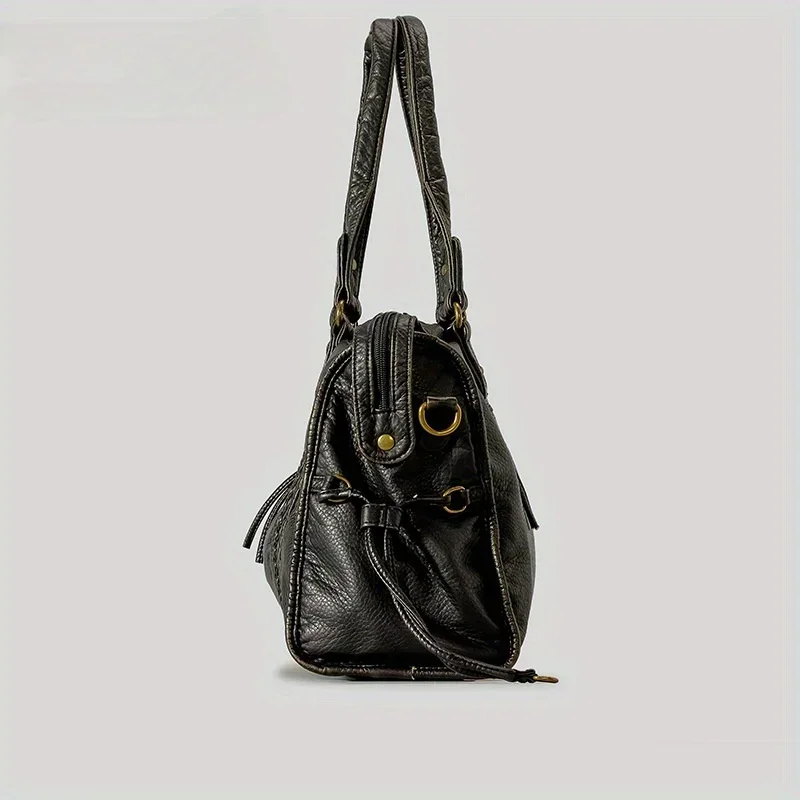 ​​Braided Trim Black Leather T - Leatherwork Rivets recension och pris
