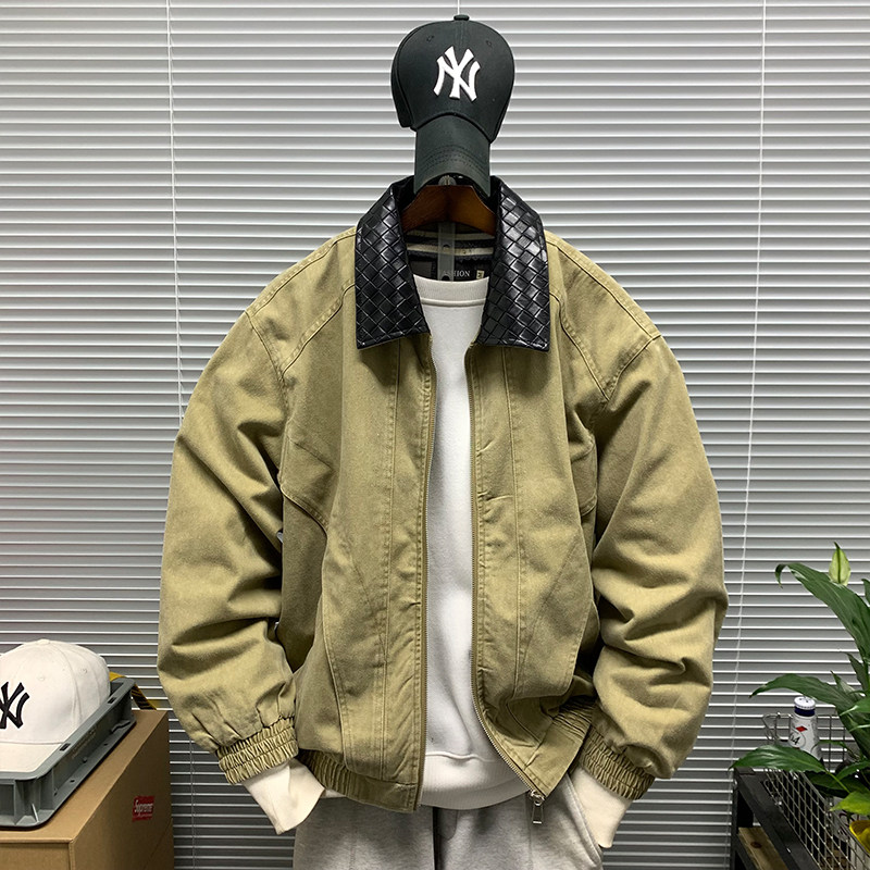Mens Vintage American Washed D - Leather Work Jacket Mens recension och pris