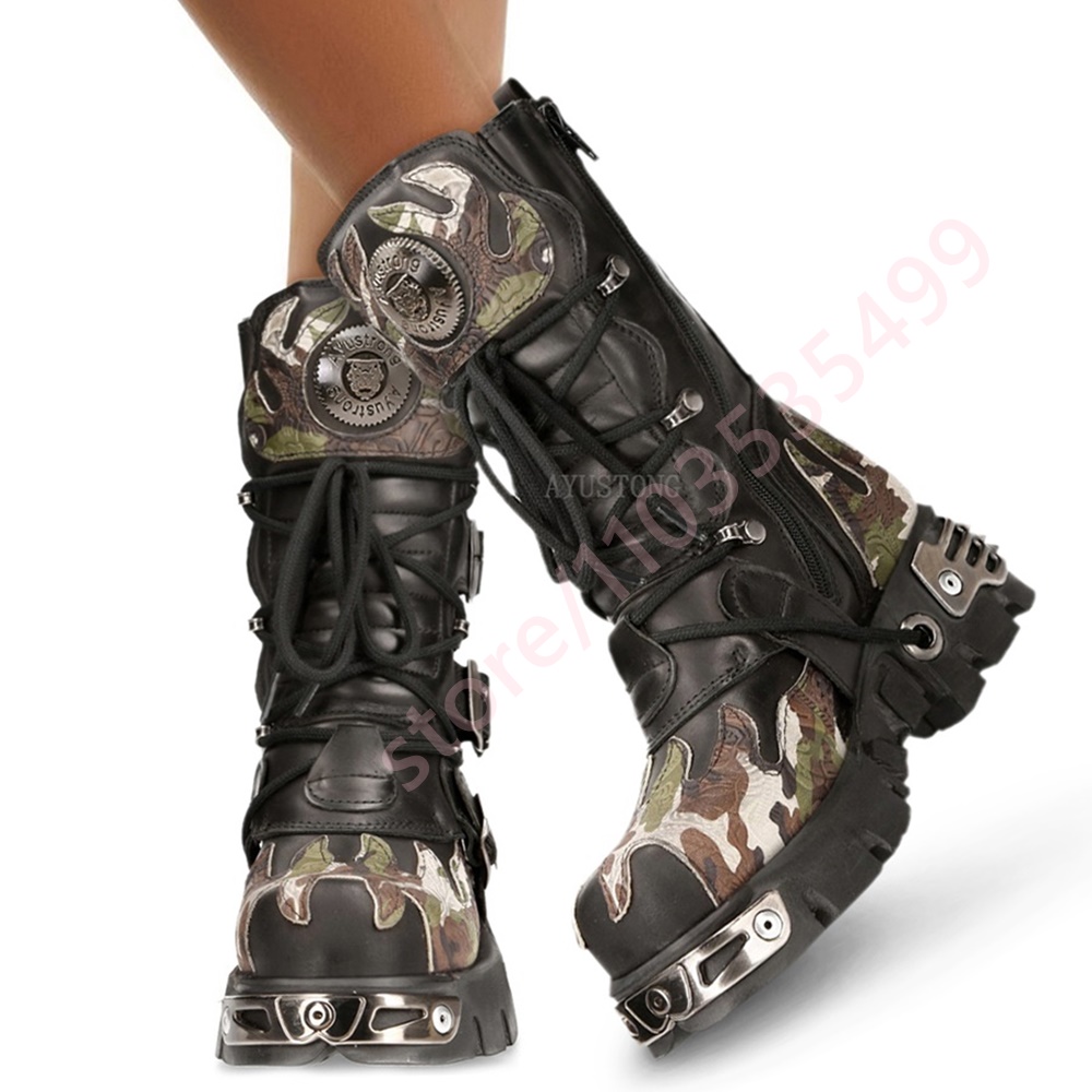 Punk Rock Camouflage Belt Buck - Leatherwork Rivets recension och pris