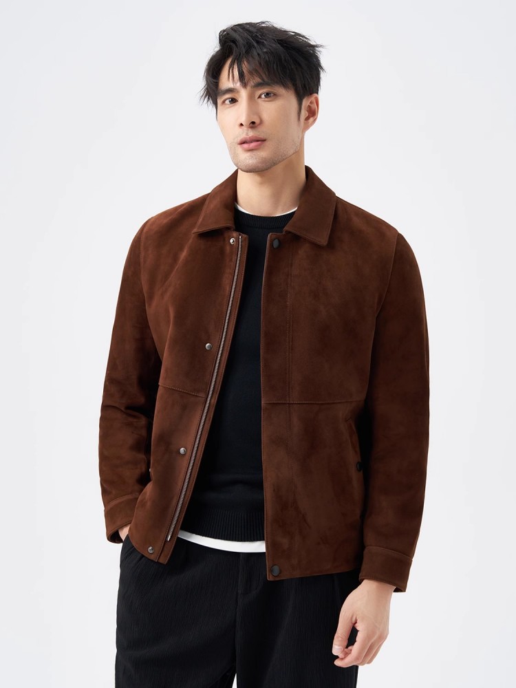 Top Quality Natural Real Suede - Leather Work Jacket Mens recension och pris