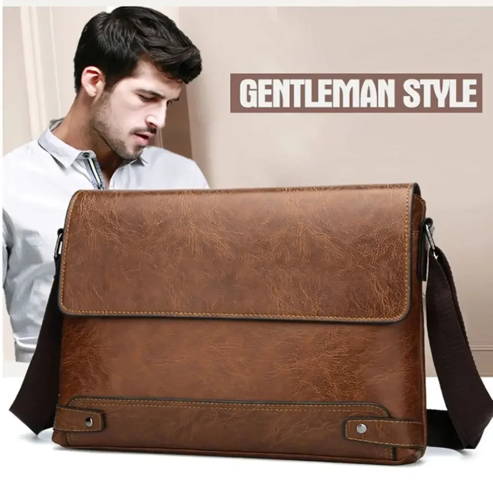 Briefcase For Men PU Leather T - Leather Work Bag Laptop recension och pris