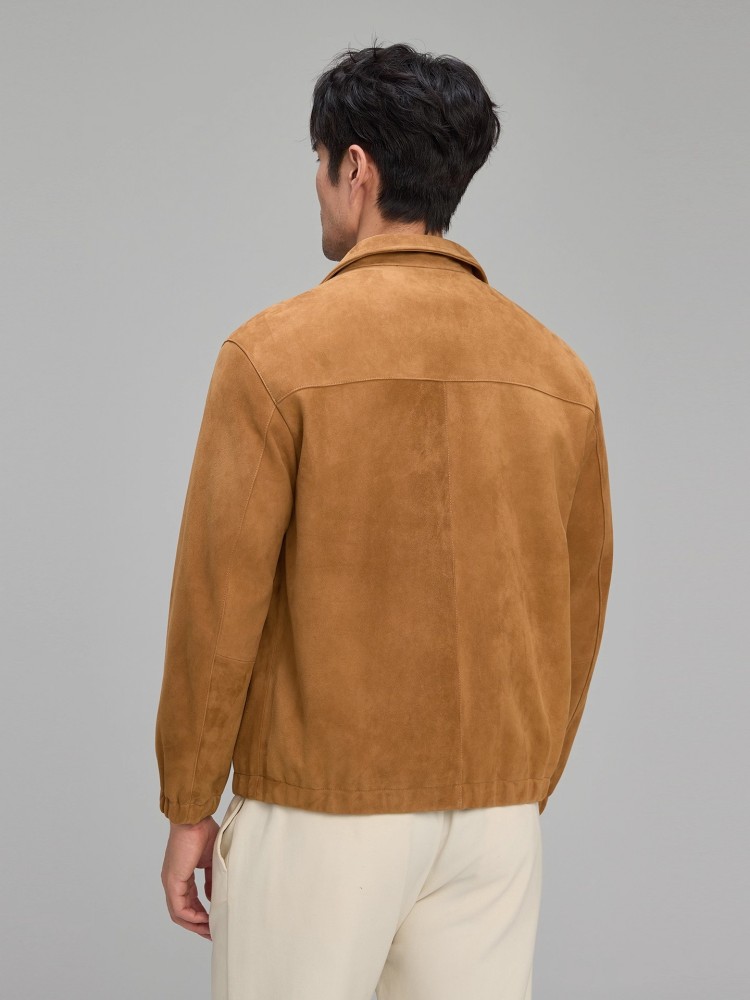 Luxury Mens Soft Natural Suede - Leather Work Jacket Mens recension och pris