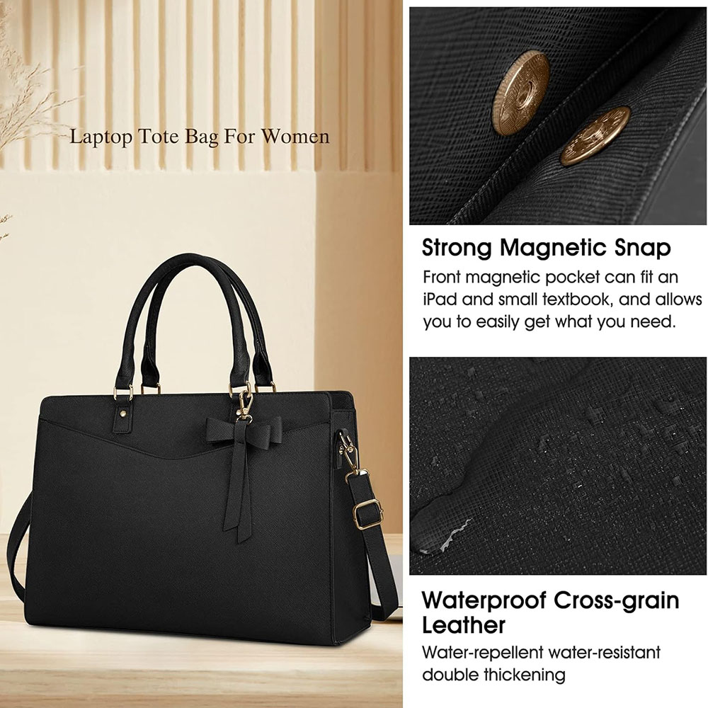 Laptop Bag for Women 15.6 Inch - Leather Work Bag Laptop recension och pris
