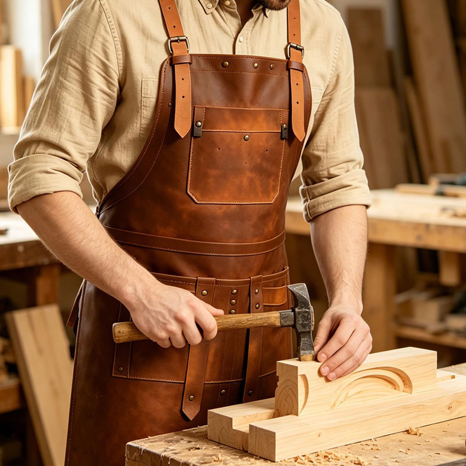 Leather Apron with Multiple Po - Leatherwork Apron recension och pris