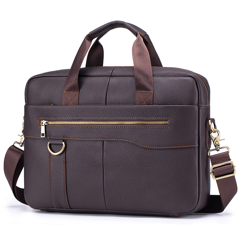 Men's Vintage Genuine Leather  - Leather Work Bag Laptop recension och pris