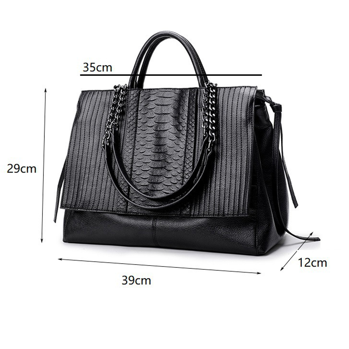 Elegant Tote Bag With Zipper,  - Leather Work Handbags For Women recension och pris