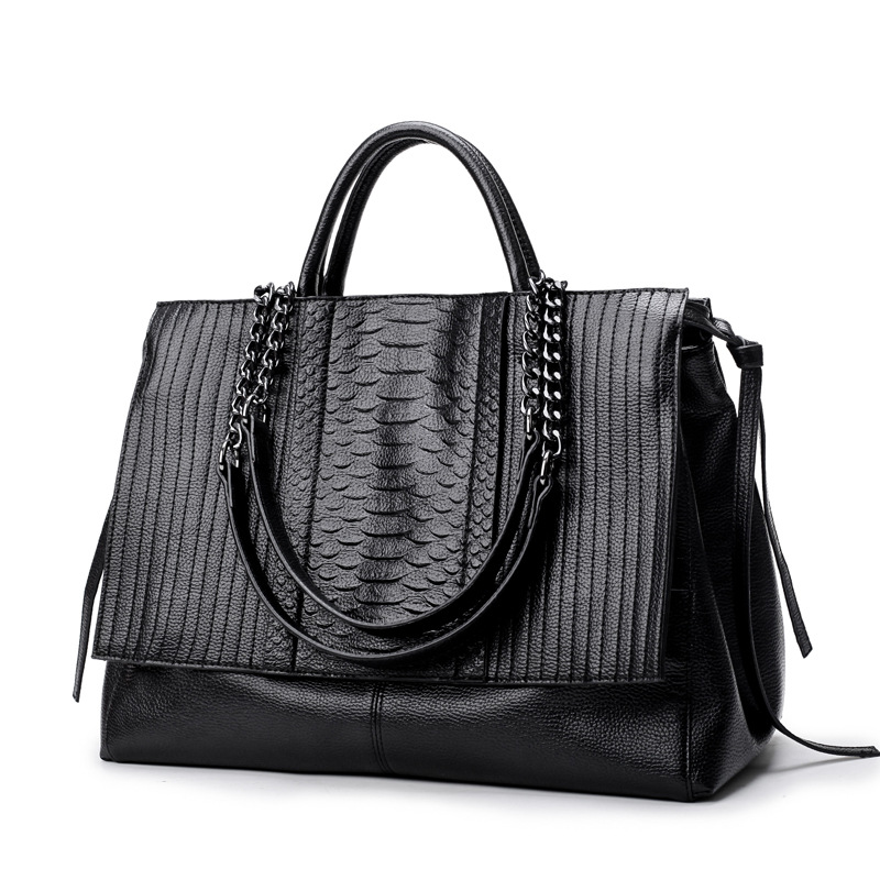 Elegant Tote Bag With Zipper,  - Leather Work Handbags For Women recension och pris