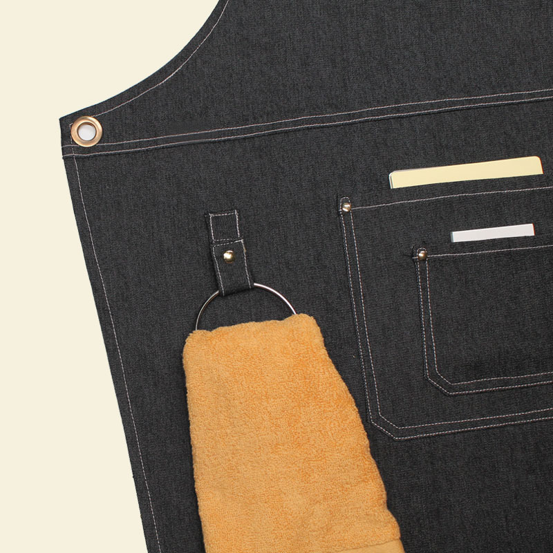 Floral PU Leather Straps Denim - Leatherwork Apron recension och pris