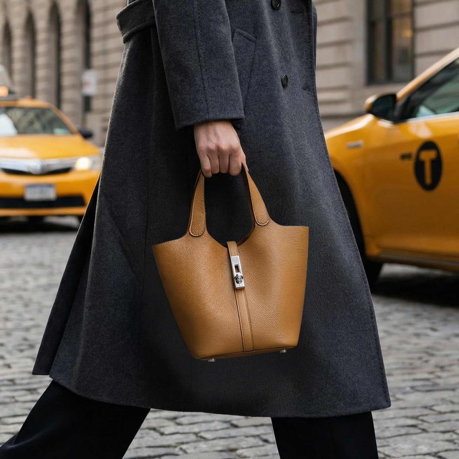 Bucket Bag For Women Tote Purs - Leather Work Handbags For Women recension och pris