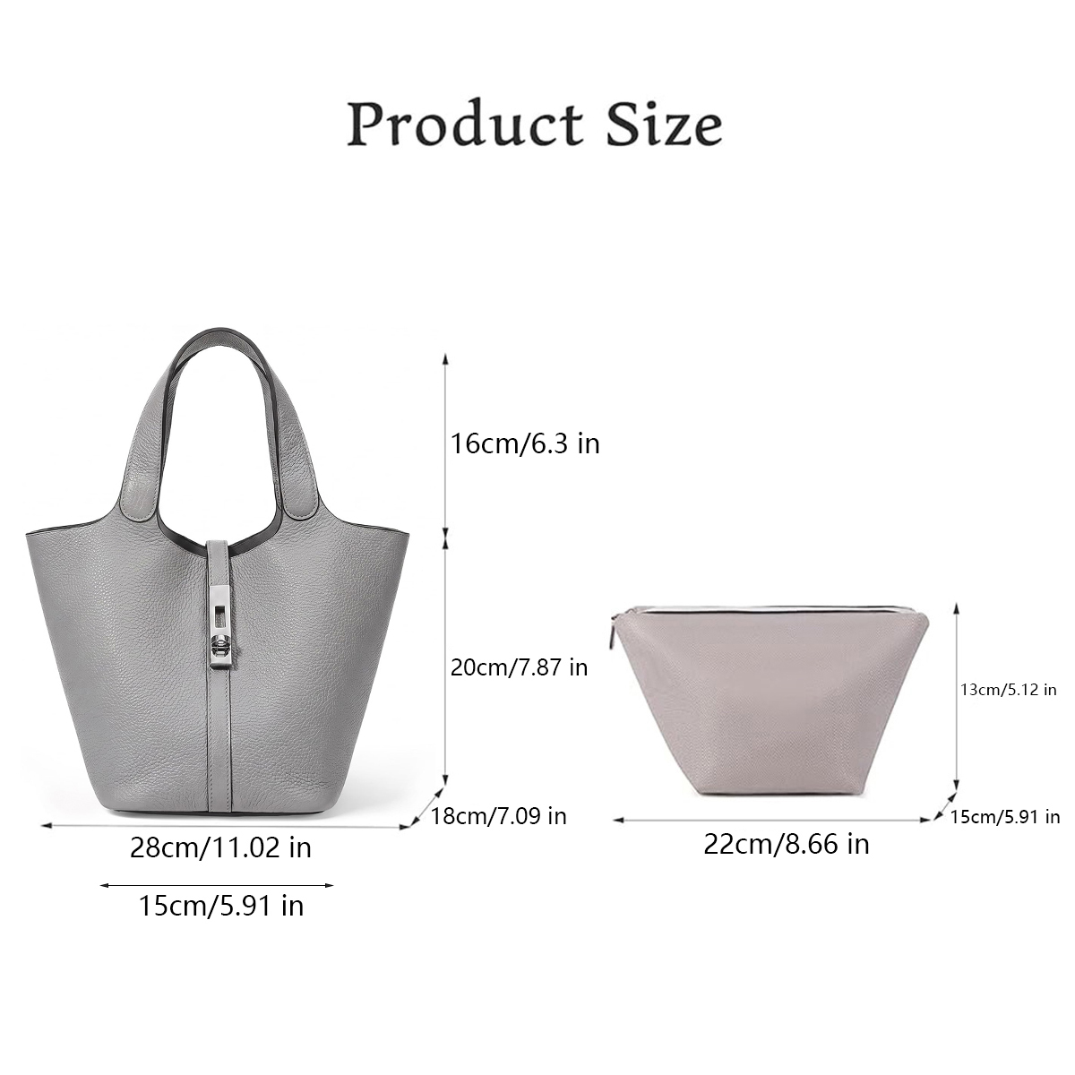Bucket Bag For Women Tote Purs - Leather Work Handbags For Women recension och pris