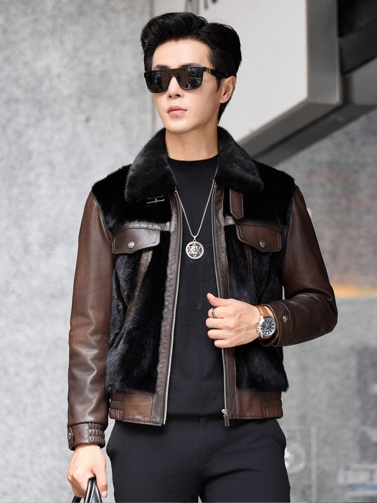 Luxury Business Men Winter Wor - Leather Work Jacket Mens recension och pris