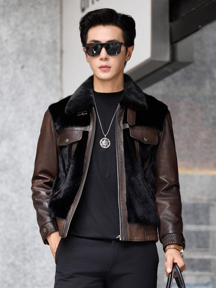 Luxury Business Men Winter Wor - Leather Work Jacket Mens recension och pris