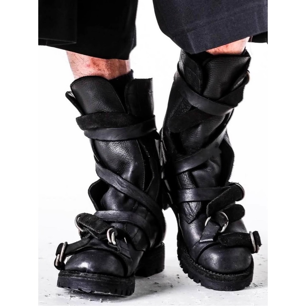 Men's Leather Motorcycle Boots - Leatherwork Belt recension och pris